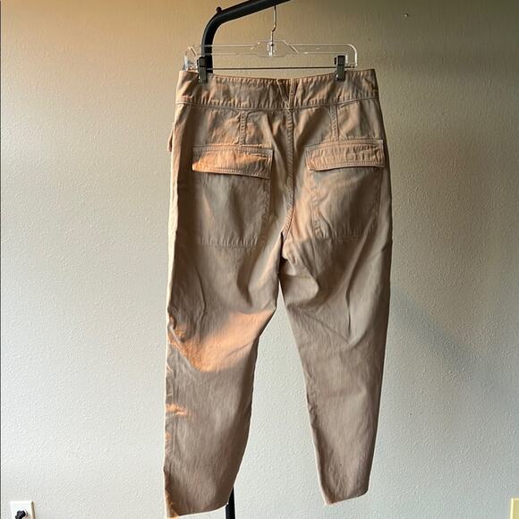 NWOT. Veronica Beard Blake Raw Edge 100% Cotten Utility Pants - Picture 3 of 8